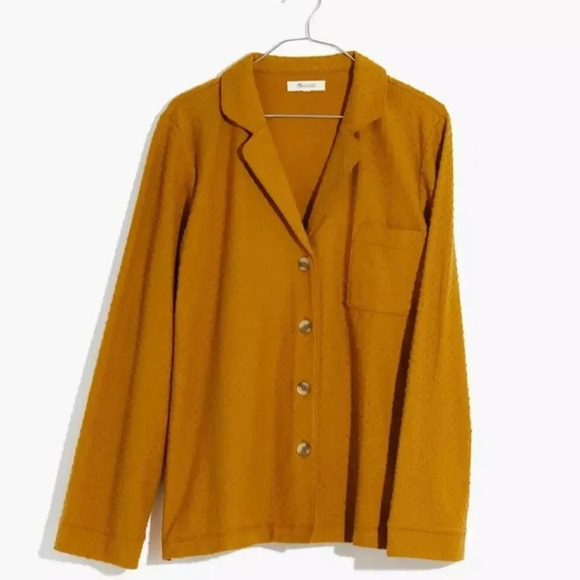 MAdewell Knit Bedtime Long-Sleeve Pajama Top in Clip-dot Size M New - Picture 2 of 16